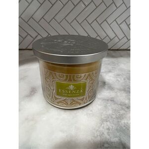 Essenza Luxury Fragrance Candle Fresh Agave & Mint Scent Lidded Made in USA